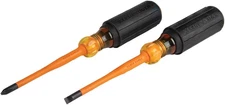 33732INS 1000V Slim Tip Insulated Screwdriver Set, #2 Phillips and 1/4-Inch Cab