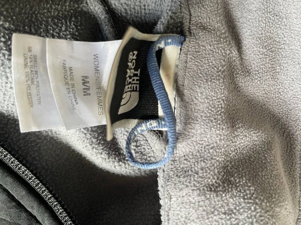 Ladies North Face black/grey zip top fleece lined sz M (10/12) - Image 3 of 4
