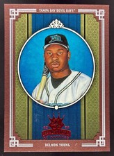 2005 Donruss Baseball Diamond Kings Delmon Young #401 FRAMED RED