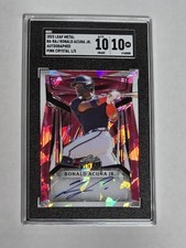 2023 Leaf Metal Ronald Acuna Jr Pink Crystal 1/5 Auto SGC 10/10 GM