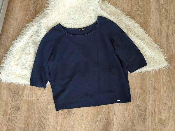 Women Cinque Sweater Navy Cotton 40 / L / 48