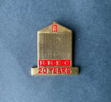 Rolls Royce enthusiasts club pin badge luxury motor car 20 years member RREC