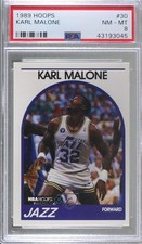1989-90 NBA Hoops Karl Malone #30 PSA 8 HOF 00e8