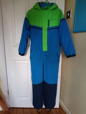 Campri kids ski suit, with hood, green-blue, UK 11-12 years, EU 146-152 cm