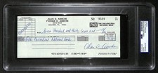 Alan Ameche Signed/Auto 1986 Bank Check 1954 Heisman Wisconsin PSA/DNA 205381