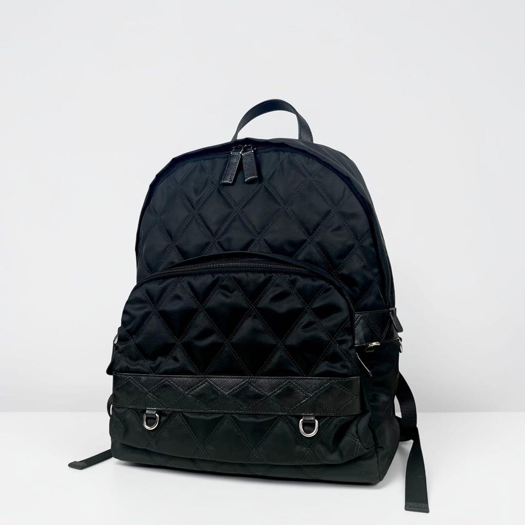 Prada Backpack 2vz066 Quilted Black Used