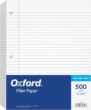 Loose Leaf Paper, 500 Sheets, College Rule Filler Notebook Paper, 8-1/2" X 11", 