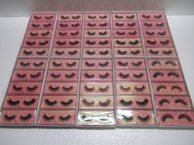 Wholesale Lot of 90 Pairs 3D Faux Mink Eye Lashes Eyelashes Eye Lash