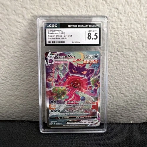 CGC NM/MINT+ 8.5 Pokemon TCG Gengar Vmax 271/264 Secret Rare Holo Fusion Strike