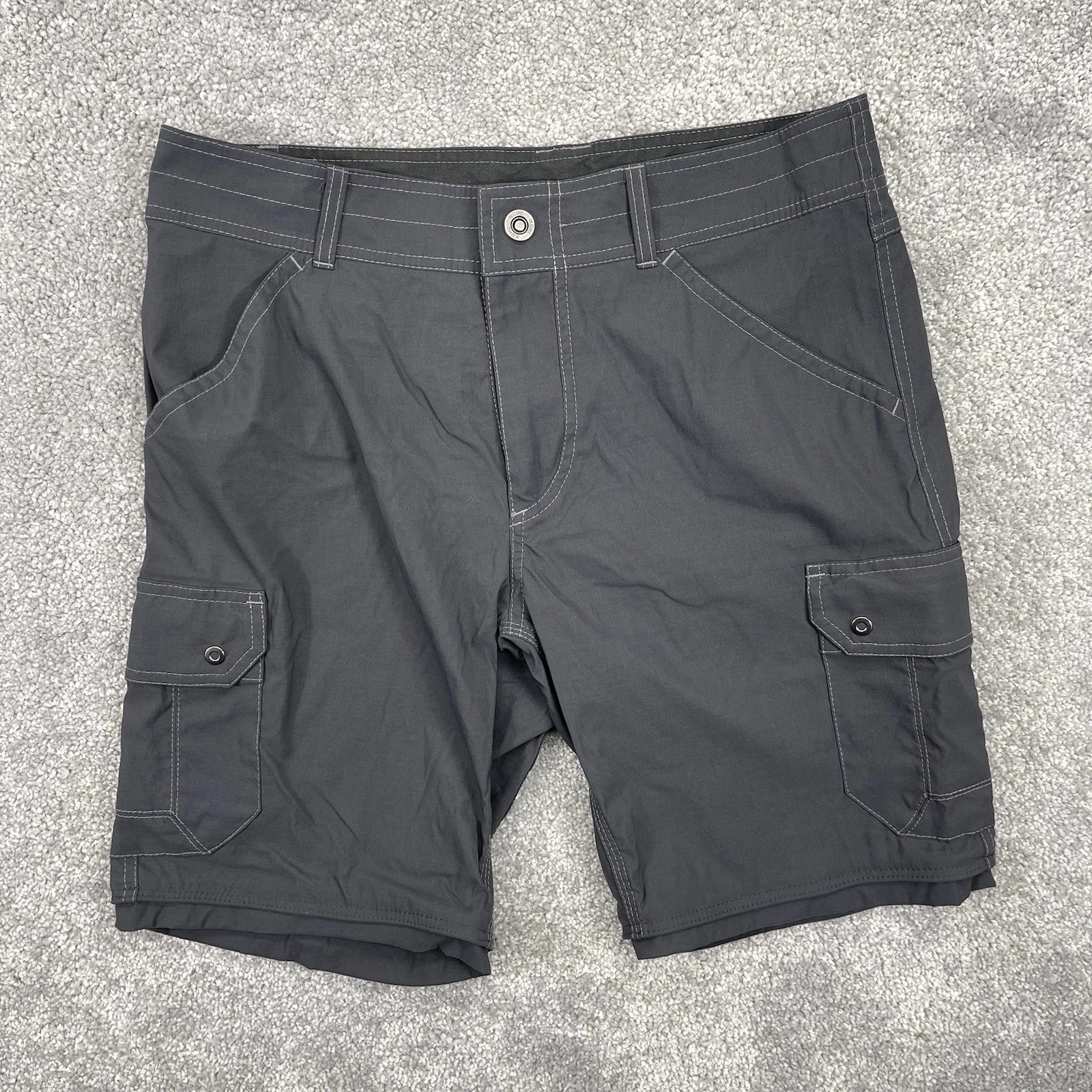 Kuhl Shorts Mens 32x30 Gray Renegade Cargo Hiking Outdoor 9" Inseam