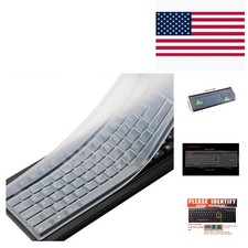 Crystal Clear Silicone Keyboard Cover for 104/107 Keys - Dustproof  Washable