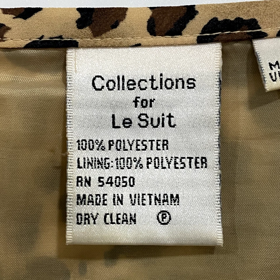 Le西装裙女式14码豹纹衬里流畅动物印花收藏品 — 第 4/4 张图片