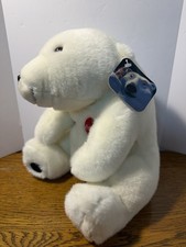 Vtg Coca-Cola Plush White Polar Bear Stuffed Toy 1995 Foot Date 1993 Hang Tag