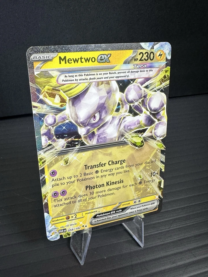 Mewtwo ex 058/182 Sv04: Paradox Rift Holo 🔥 👀 Pokemon TCG - Image 4 of 4