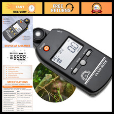 Professional UV Light Meter - Measure UVA & UVB, 280-400nm Range, Portable Teste