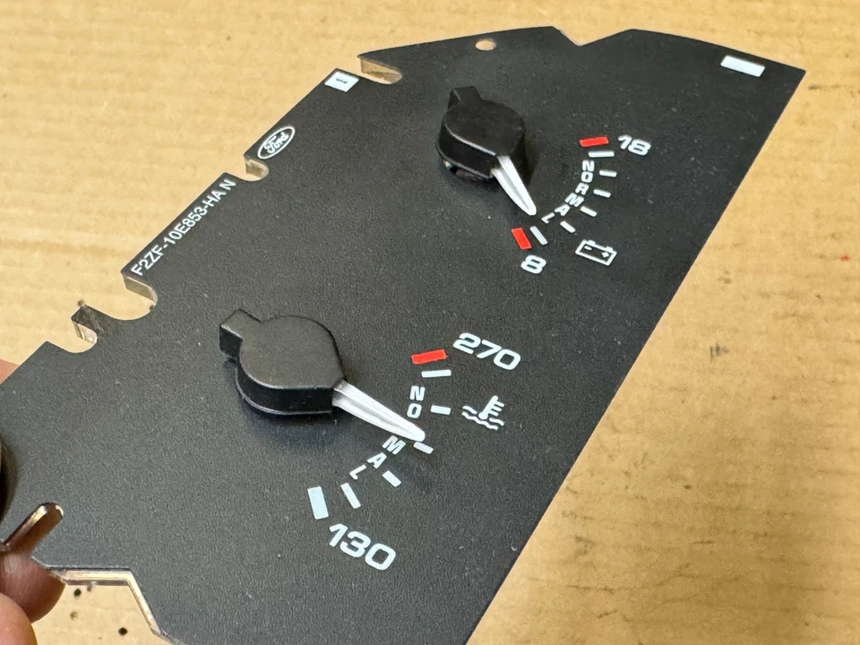 90-93 Ford Mustang Voltage & Temperature Cluster Gauge Instrument Dash Panel OEM - Image 3 of 4