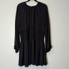 Madewell Flowy Bubble Mini Dress Sheer Baby Doll New Size XL Fairy Smocked Goth