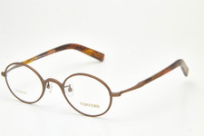 Tom Ford FT 5419 038 Bronze titanium oval tortoiseshell eyeglasses steampunk 00s