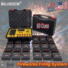 60 Cues Wireless Fireworks Firing System Remote Igniter Launcher Display USA