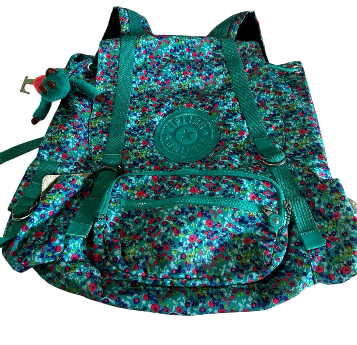 Kipling Joetsu Firefly Backpack Garden Floral Jad… - image 1