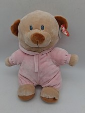 Ty Pluffies PJ Bear Pink Plush Stuffed Animal 10" 2021 w/Tag