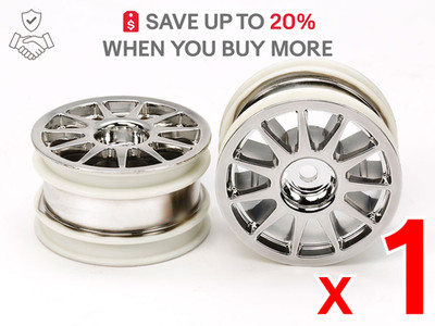 US ONLY x1 Tamiya Hop-Up Options OP.1824 M-Chassis 11-Spoke Wheels Chrome Plated