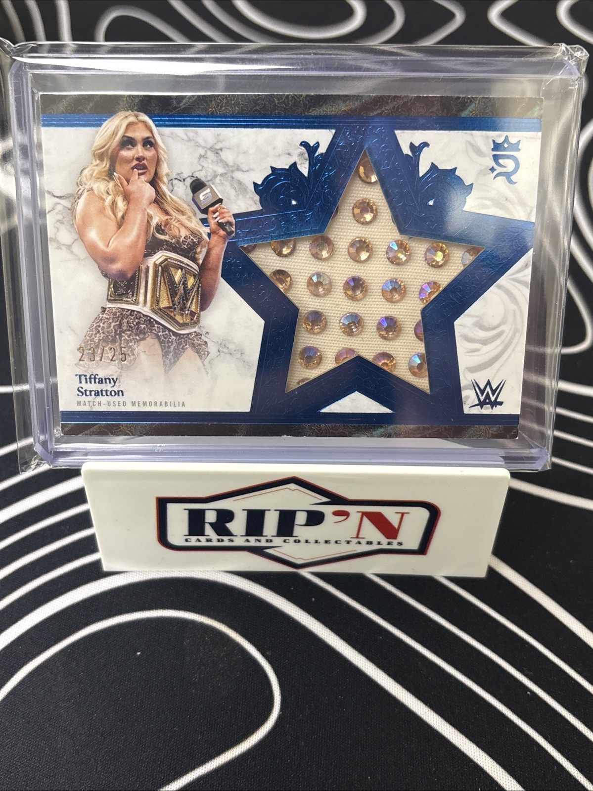 2025 Topps Royalty WWE Tiffany Stratton #SR-3 Star Relics Blue /25