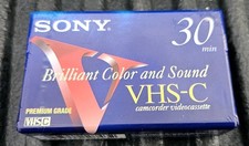 Sony VHS-C Premium Grade 30 Minutes Brilliant Color And Sound New