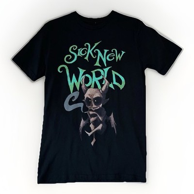 Sick New World Tour 2023 Tee Black T-Shirt Short Sleeve Size Small