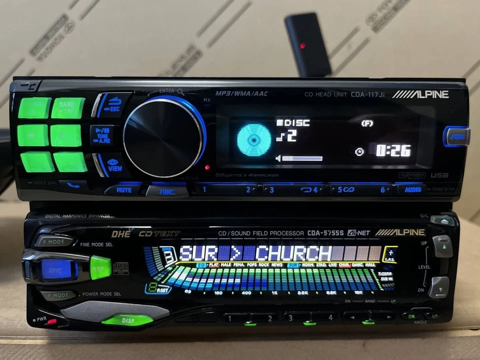 Alpine CDA-117Ji CDA-5755S Lettore CD Audio per Auto 1DIN DSP RCA USB Bluetoo... - Immagine 2 di 4