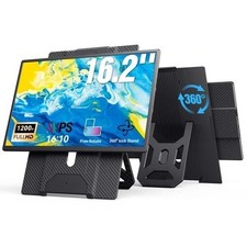 16.2'' Portable Monitor FHD 1200P USB-C/HDMI with Retractable Stand Speaker...