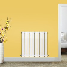Designer Radiator Vertical Horizontal White Flat Panel Oval Column UK Rads New