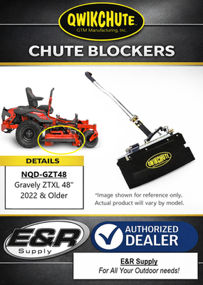 IGTプレートDuta top シルバー　栗原精機 DekiTechケースセット Qwikchute Chute Blocker fits Gravely ZT & XL 48