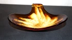 Vintage Murano Amber Art Glass Freeform Sommerso Bowl    (C2)