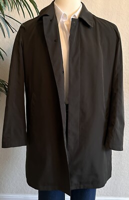 SANYO MENS RAINCOAT SIZE 42 TRENCH COAT DRESS OVERCOAT BUTTON OUT
