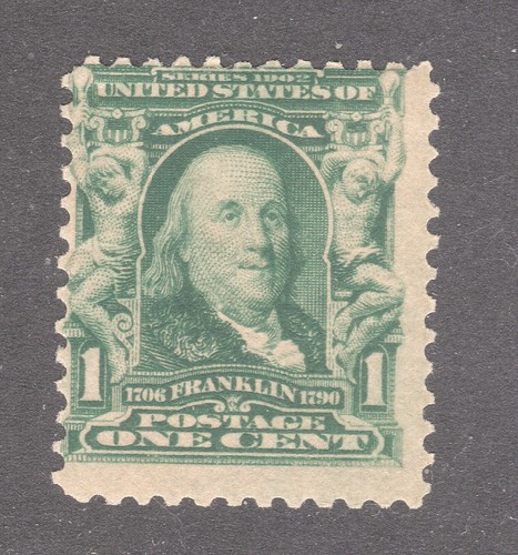 U.S. STAMP #300 --- 1c FRANKLIN DEFINITIVE -- 1902 -- MINT - 第 1/3 張圖片