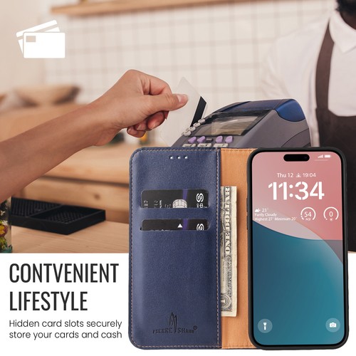 For Samsung Galaxy A42 A41 A40 Leather Kickstand Wallet ID Card Phone Case Cover - Picture 21 of 30