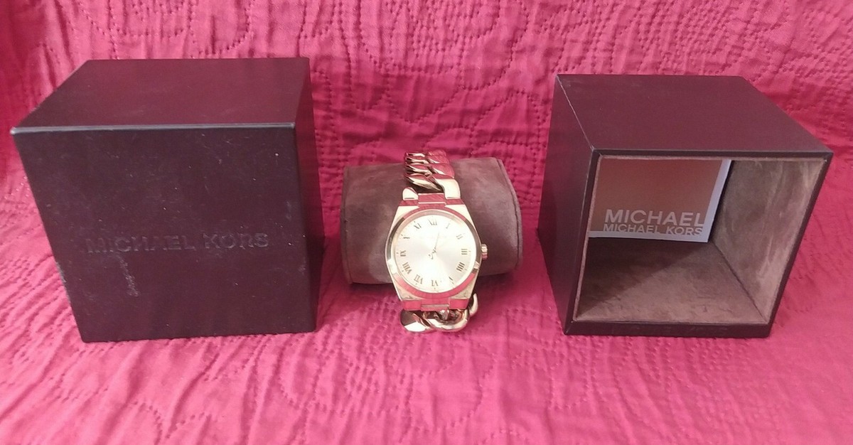 Michael Kors MK3393 Channing Champagne Dial Gold Tone 