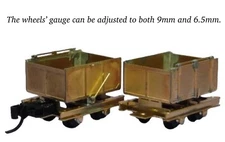 HOn30/HOe DB 2-Ore Car Kit Adjustable to 6.5mm Gauge HOn2/H0f/H0i Mining Wagon