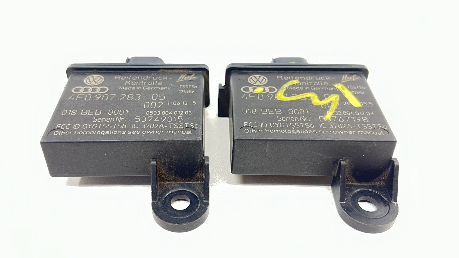 13-18 BENTLEY FLYING SPUR TPMS SENSOR TIRE PRESSURE MONITOR MODULE PAIR OEM