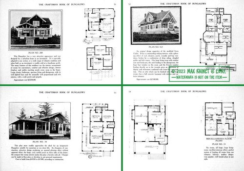 Portland (1900) Craftsman Book of Bungalows * Kit Homes Catalog plans designs - Picture 10 of 19