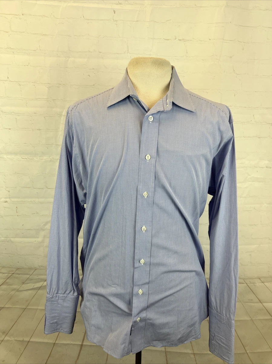 Burberry men's blue dress shirt cheap