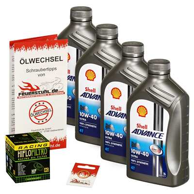 Ölwechselset Yamaha XJ6 S /Diversion 09-16 Shell Advance Ultra 10W40 HiFloRacing