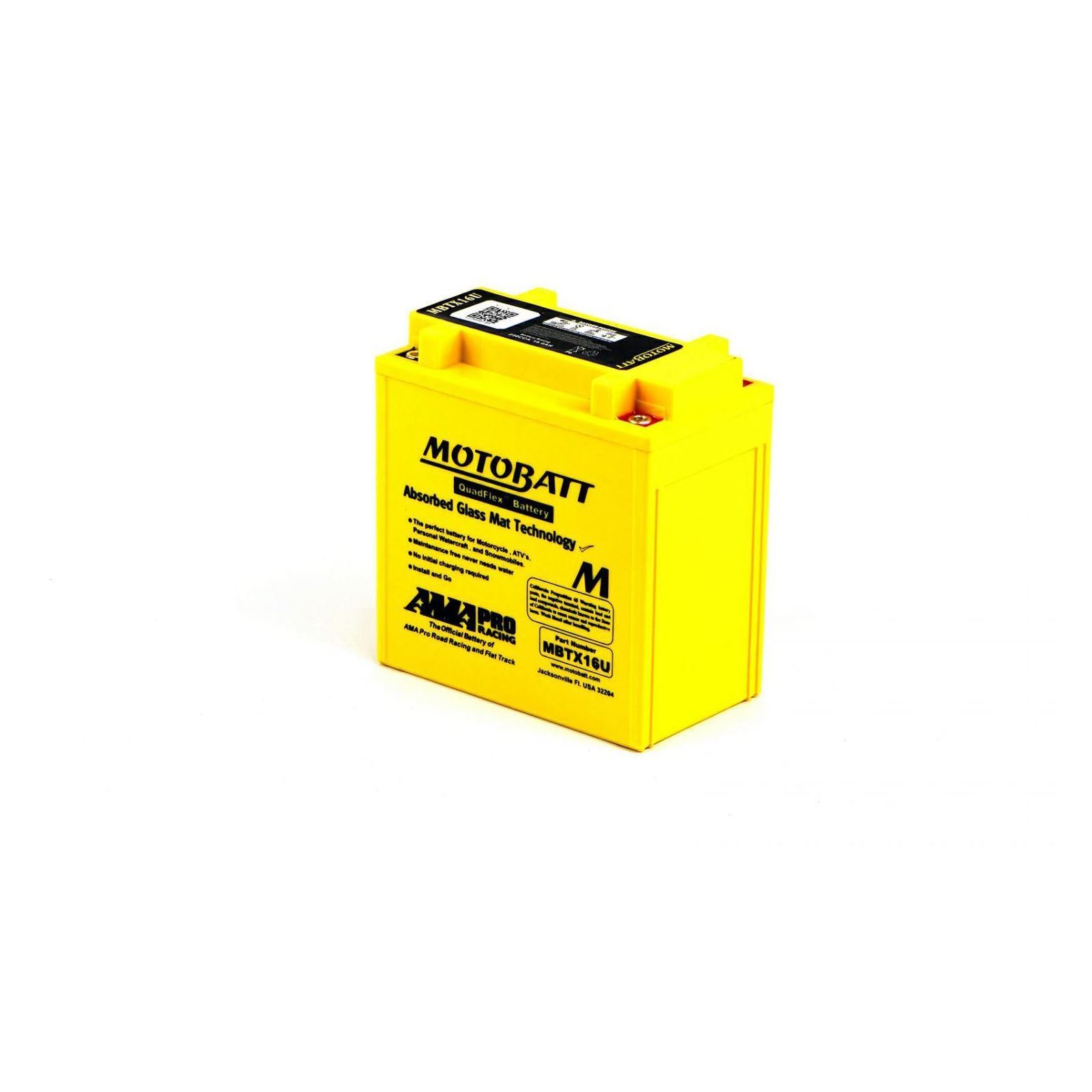 Motobatt MBTX16U AGM Motorcycle Battery for Suzuki VS 1400 Intruder 87-03