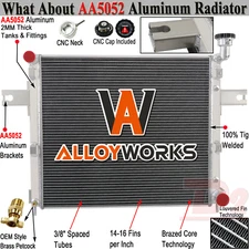 4 Row Aluminum Radiator For 1999-2000 Jeep Grand Cherokee 4.7L 287Cu V8 Engine