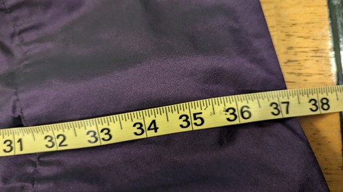 BCBG Generations cocktail dress sz 12 M-L V Neck Pleated Plum Purple Matte Satin - Picture 13 of 16