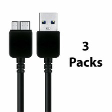 3 Pack Samsung Galaxy Note 3 S5 Micro USB 3.0 Cable Data Charger Cord SYNC HDD