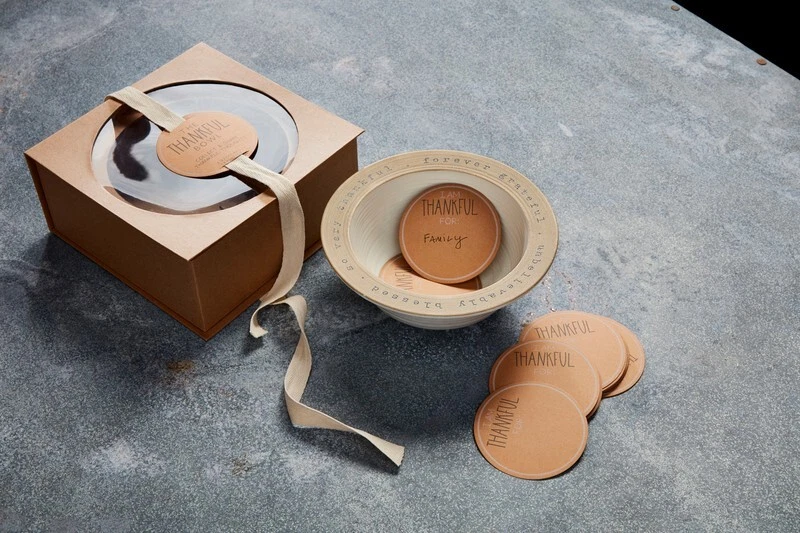 Mud Pie - Thankful Bowl Pottery Set - New In Box - Great Gift Idea!!! - Image 2 of 4