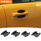 4x Exterior Door Handle Bowl Cover Trim Decor for Ford Bronco Sport 2021+ Black