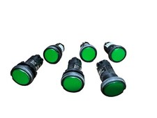 Lot Of 6 IDEC HW-P Green Indicator Lights Lamp 30 V Max/ LED 240 V Max (E3)